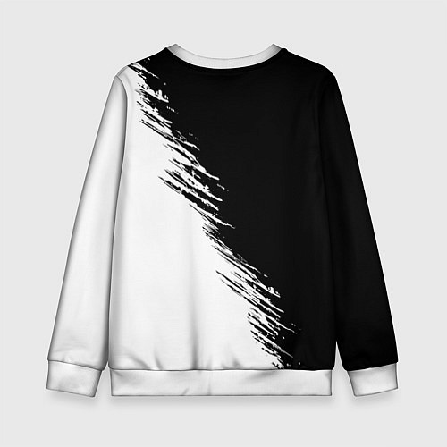 Детский свитшот Umbrella Corp - black and white / 3D-Белый – фото 2