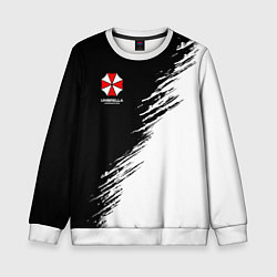 Свитшот детский Umbrella Corp - black and white, цвет: 3D-белый