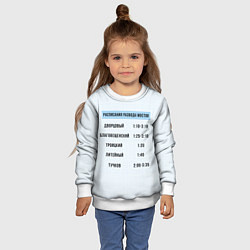 Свитшот детский Расписание мостов, цвет: 3D-белый — фото 2