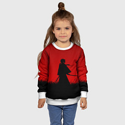 Свитшот детский Самурай в пути, цвет: 3D-белый — фото 2