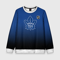 Свитшот детский Торонто Мейпл Лифс - синие соты, цвет: 3D-белый