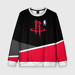 Свитшот детский Хьюстон Рокетс - линии, цвет: 3D-белый