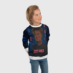 Свитшот детский Juice WRLD - Неоновый аниме арт, цвет: 3D-белый — фото 2