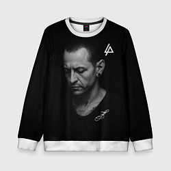 Свитшот детский Честер Беннингтон - легенда, цвет: 3D-белый