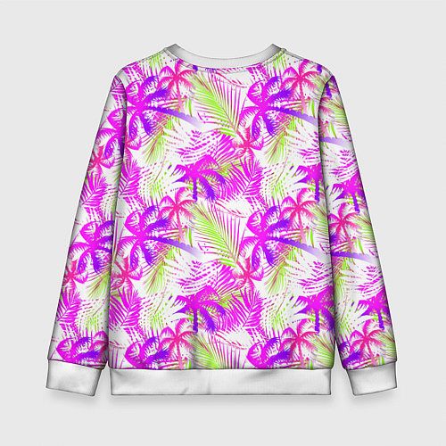 Детский свитшот Palm tree pink / 3D-Белый – фото 2