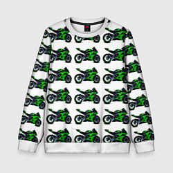 Детский свитшот Motorbike green