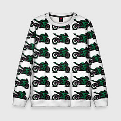 Детский свитшот Motorbike dark green