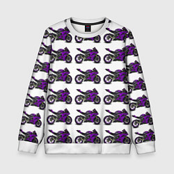 Детский свитшот Motorcycle purple