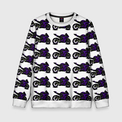 Детский свитшот The motorcycle is dark purple