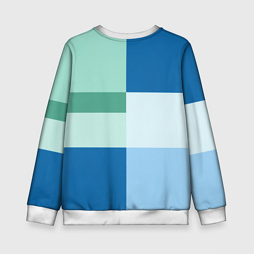 Детский свитшот Мятное небо колор-блок / 3D-Белый – фото 2