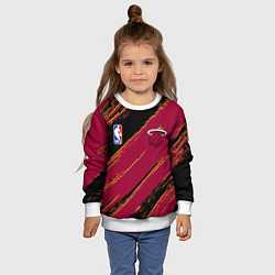 Свитшот детский Майами Хит - цвета команды, цвет: 3D-белый — фото 2