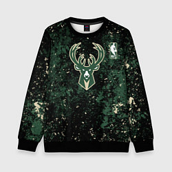 Свитшот детский Милуоки Бакс - баскетбол, цвет: 3D-черный