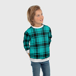 Свитшот детский Checkered blue, цвет: 3D-белый — фото 2