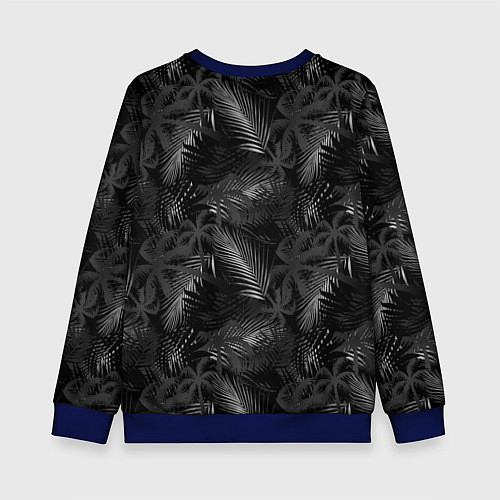 Детский свитшот Palm black and white / 3D-Синий – фото 2
