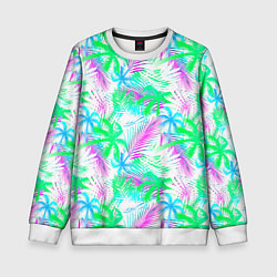 Свитшот детский Palm green light blue, цвет: 3D-белый