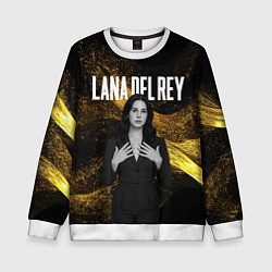 Свитшот детский Lana Del Rey в черном платье, цвет: 3D-белый
