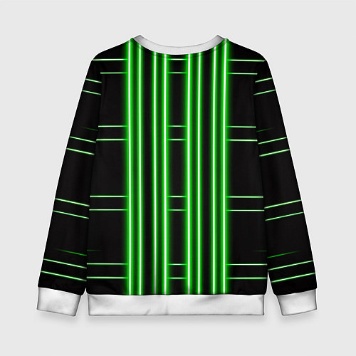 Детский свитшот Neon green / 3D-Белый – фото 2