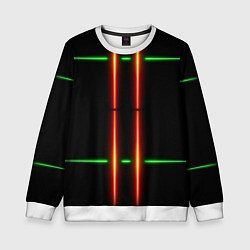 Детский свитшот Neon green black red line