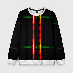 Детский свитшот Neon black green circles