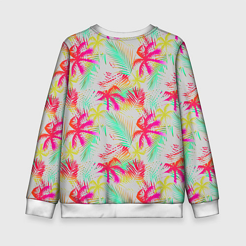 Детский свитшот Palm yellow pink / 3D-Белый – фото 2