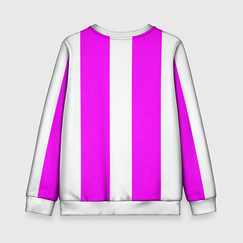 Детский свитшот Color white pink line / 3D-Белый – фото 2