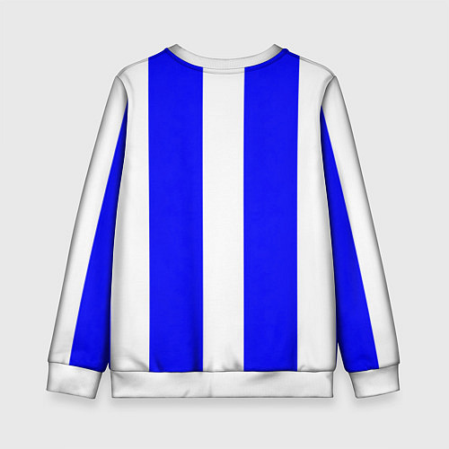 Детский свитшот Color white blue line / 3D-Белый – фото 2