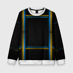 Детский свитшот Neon yellow light blue