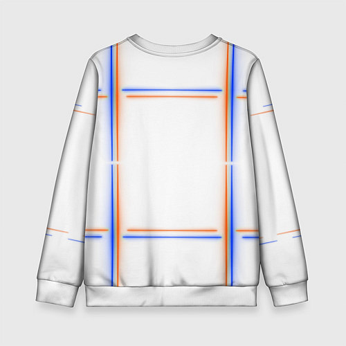 Детский свитшот Neon white orange blue / 3D-Белый – фото 2