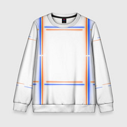 Свитшот детский Neon white orange blue, цвет: 3D-белый