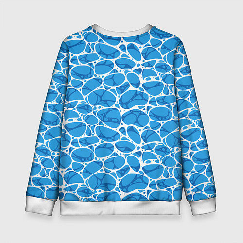 Детский свитшот Волновая рябь на поверхности воды паттерн / 3D-Белый – фото 2