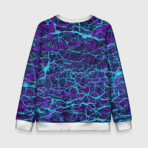 Детский свитшот Призрак самурая - неновый арт / 3D-Белый – фото 2