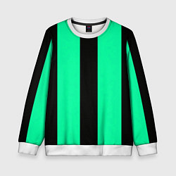 Детский свитшот Color turquoise black line