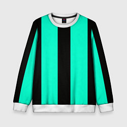 Детский свитшот Color light blue white line