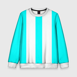 Детский свитшот Color light blue white lines