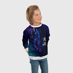 Свитшот детский Неоновый призрачный самурай, цвет: 3D-белый — фото 2