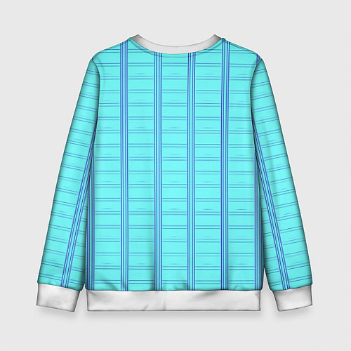 Детский свитшот Цвет голубая клетка / 3D-Белый – фото 2