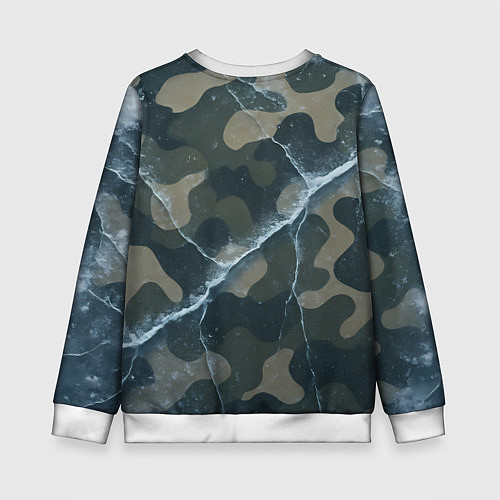 Детский свитшот Ледяной камуфляж / 3D-Белый – фото 2