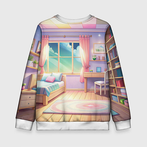 Детский свитшот Дандадан Сиратори Айра смущается / 3D-Белый – фото 2