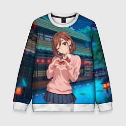 Свитшот детский Милашка Сиратори Айра Дандадан, цвет: 3D-белый