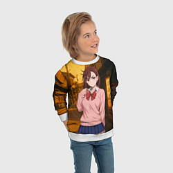Свитшот детский Недовольная Сиратори Айра, цвет: 3D-белый — фото 2
