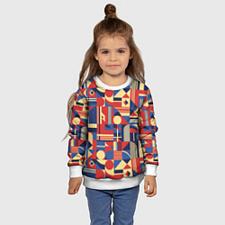 Свитшот детский Геометрический карнавал, цвет: 3D-белый — фото 2