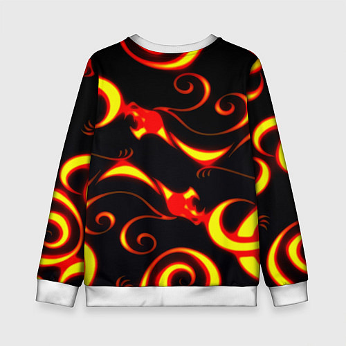 Детский свитшот Doom dragon steel fire / 3D-Белый – фото 2