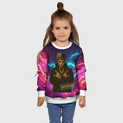 Свитшот детский XXXTentacion с цепью, цвет: 3D-белый — фото 2