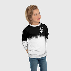 Свитшот детский Doom краски черно белый, цвет: 3D-белый — фото 2