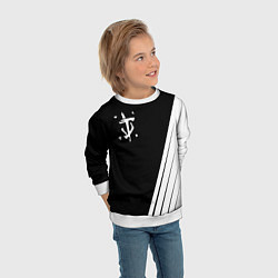 Свитшот детский Doom white geometry, цвет: 3D-белый — фото 2