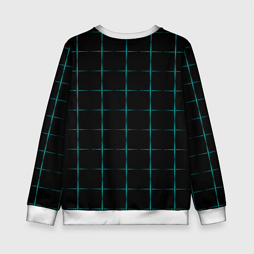 Детский свитшот Color black blue crosses / 3D-Белый – фото 2
