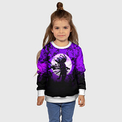 Свитшот детский Самурай при луне, цвет: 3D-белый — фото 2