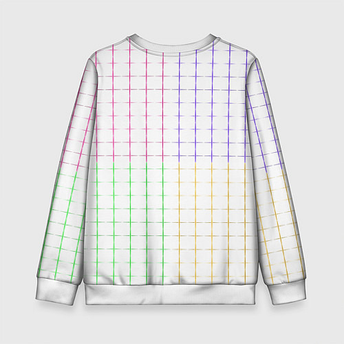 Детский свитшот Color white multicolored stripes / 3D-Белый – фото 2
