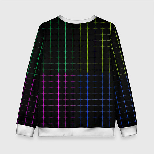 Детский свитшот Color black multicolored stripes / 3D-Белый – фото 2