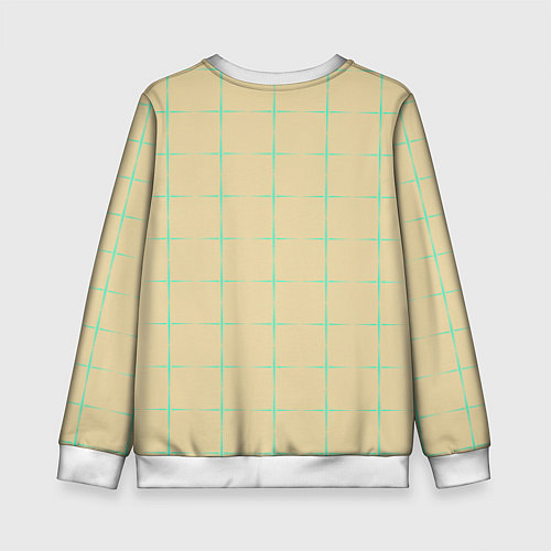 Детский свитшот Color beige green crosses / 3D-Белый – фото 2